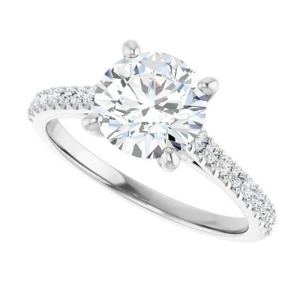 Accented Infinity-Inspired Engagement Ring Image 5 Don's Jewelry & Design Washington, IA