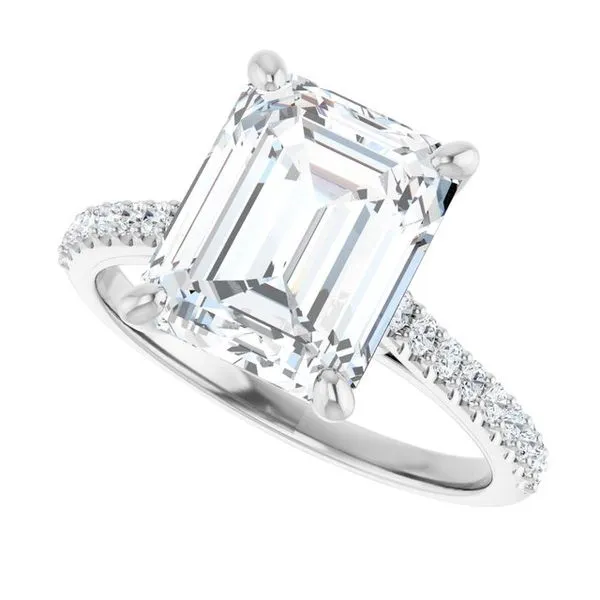 Accented Infinity-Inspired Engagement Ring Image 5 J. Thomas Jewelers Rochester Hills, MI