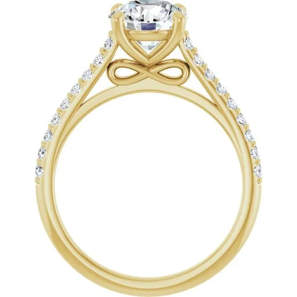 Accented Infinity-Inspired Engagement Ring Image 2 JF Jones Jewelers Rochester, NY