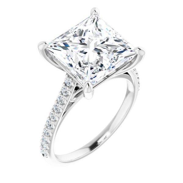 Accented Infinity-Inspired Engagement Ring