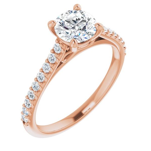 Accented Infinity-Inspired Engagement Ring