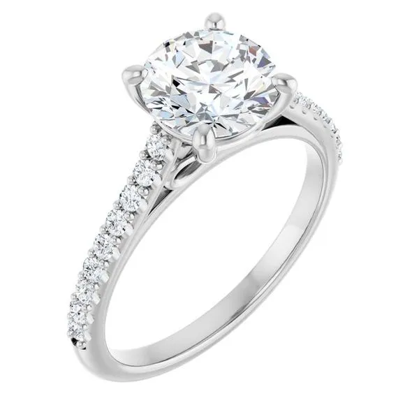 Accented Infinity-Inspired Engagement Ring Clater Jewelers Louisville, KY