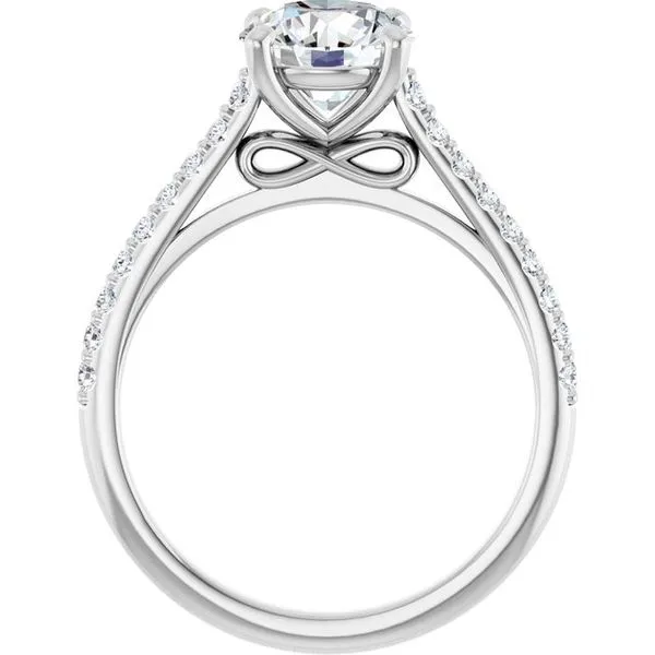 Accented Infinity-Inspired Engagement Ring Image 2 Don's Jewelry & Design Washington, IA