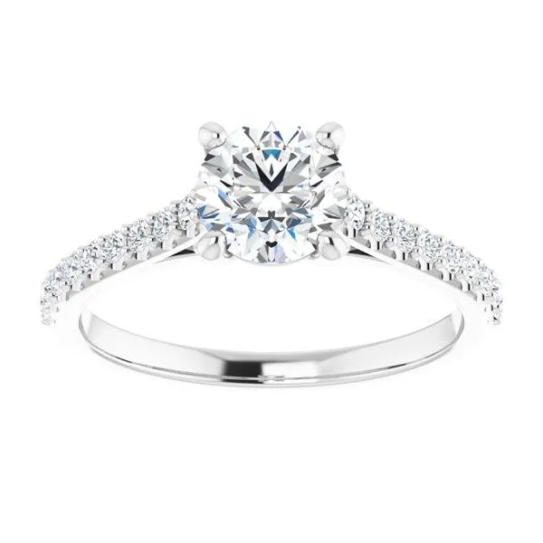 Accented Infinity-Inspired Engagement Ring Image 3 JF Jones Jewelers Rochester, NY