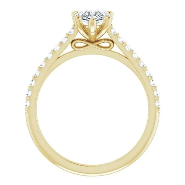 Accented Infinity-Inspired Engagement Ring Image 2 J. Thomas Jewelers Rochester Hills, MI