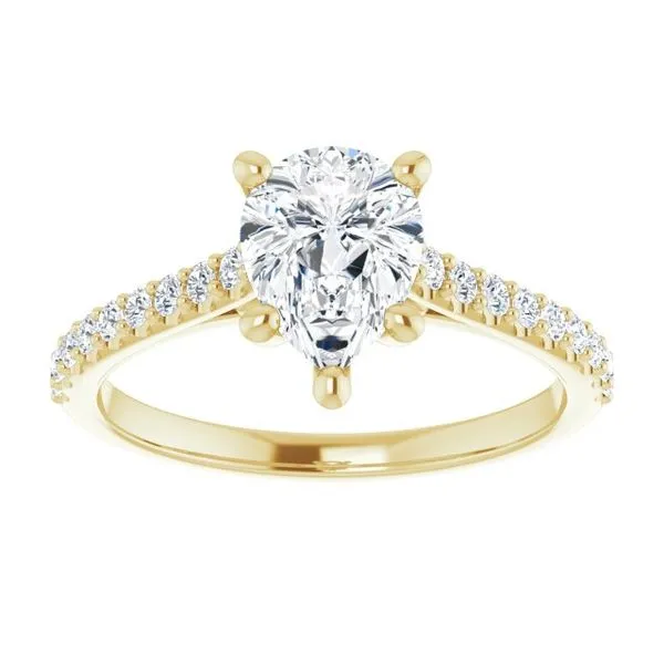 Accented Infinity-Inspired Engagement Ring Image 3 Austin's Fine Diamonds & Jewelry Lyndhurst, NJ