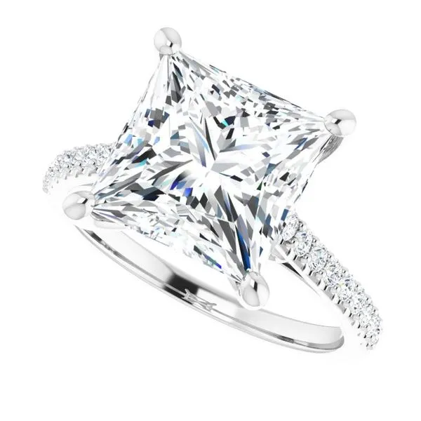 Accented Infinity-Inspired Engagement Ring Image 5 J. Thomas Jewelers Rochester Hills, MI