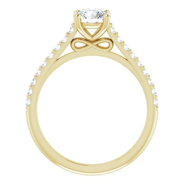 Accented Infinity-Inspired Engagement Ring Image 2 J. Thomas Jewelers Rochester Hills, MI