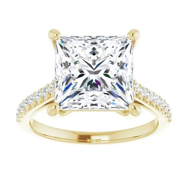 Accented Infinity-Inspired Engagement Ring Image 3 J. Thomas Jewelers Rochester Hills, MI