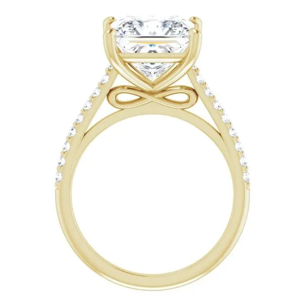 Accented Infinity-Inspired Engagement Ring Image 2 J. Thomas Jewelers Rochester Hills, MI