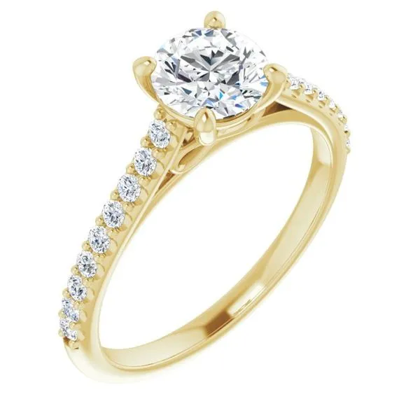 Accented Infinity-Inspired Engagement Ring Hudson Valley Goldsmith New Paltz, NY