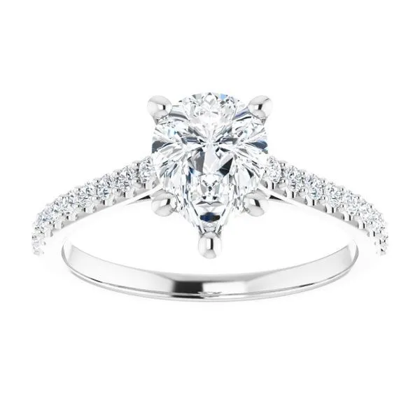 Accented Infinity-Inspired Engagement Ring Image 3 Vulcan's Forge LLC KANSAS CITY, MO