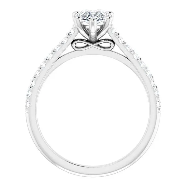 Accented Infinity-Inspired Engagement Ring Image 2 Mark Jewellers La Crosse, WI