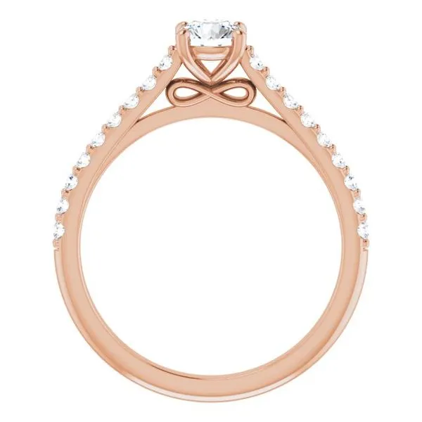 Accented Infinity-Inspired Engagement Ring Image 2 JF Jones Jewelers Rochester, NY