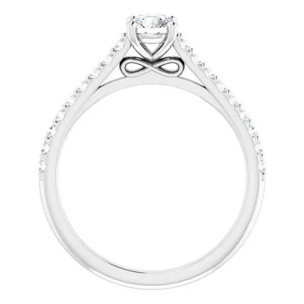 Accented Infinity-Inspired Engagement Ring Image 2 J. Thomas Jewelers Rochester Hills, MI