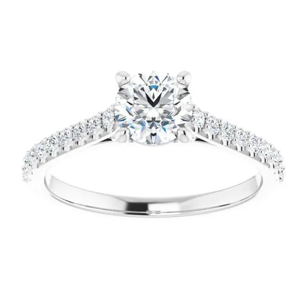 Accented Infinity-Inspired Engagement Ring Image 3 Michael Szwed Jewelers Longmeadow, MA