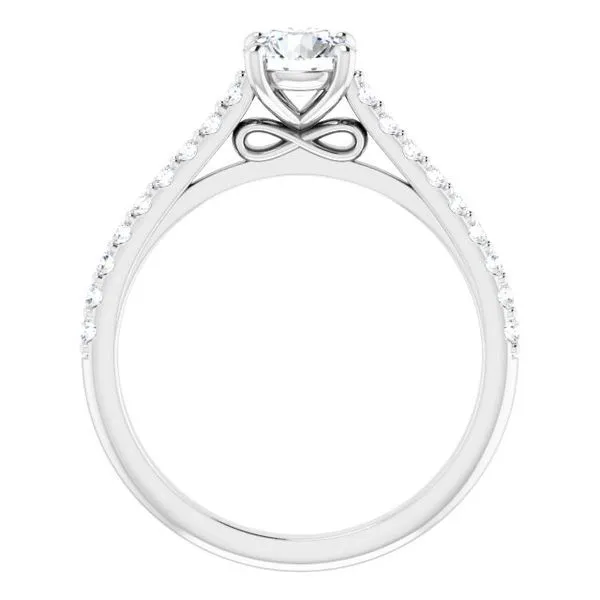 Accented Infinity-Inspired Engagement Ring Image 2 Northwood Jewelers Northwood, OH