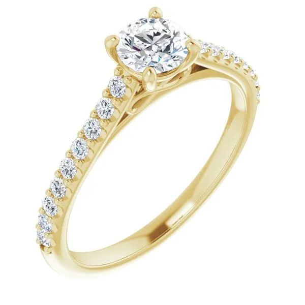 Accented Infinity-Inspired Engagement Ring Raleigh Diamond Fine Jewelry Raleigh, NC