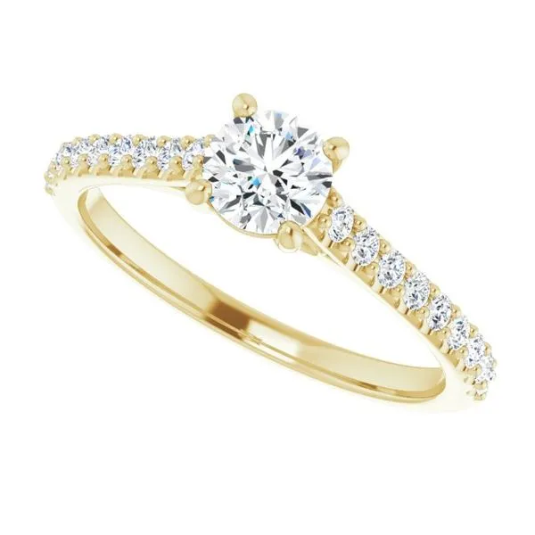 Accented Infinity-Inspired Engagement Ring Image 5 The Jewelry Source El Segundo, CA