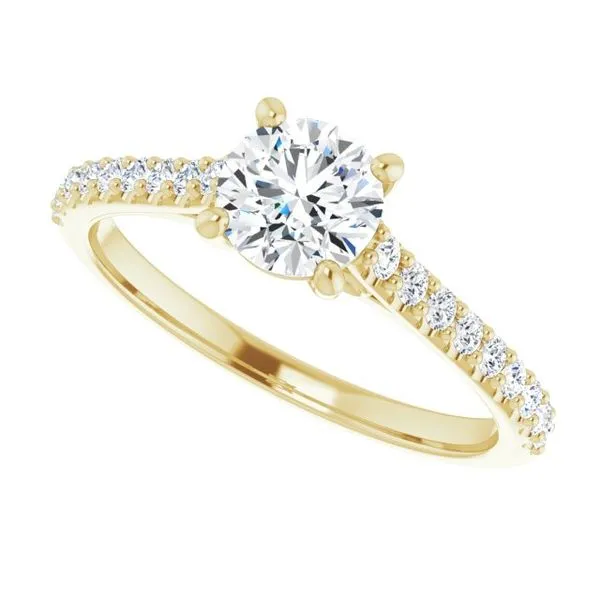 Accented Infinity-Inspired Engagement Ring Image 5 Hudson Valley Goldsmith New Paltz, NY