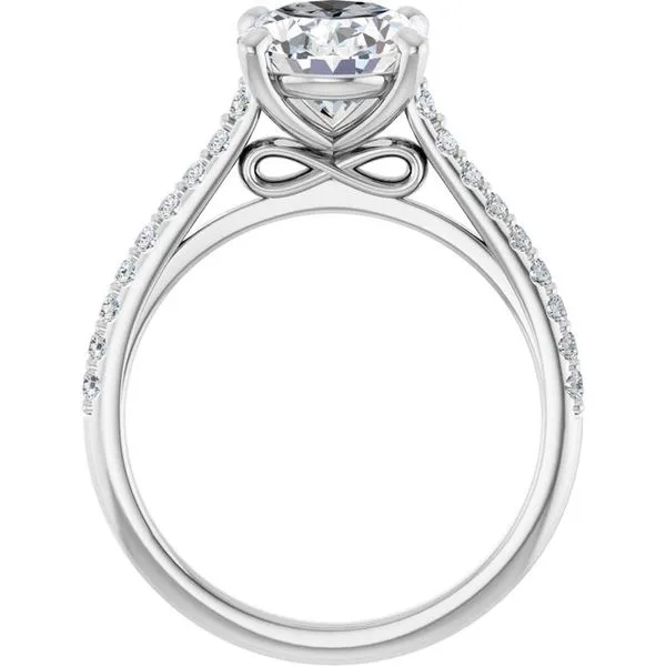 Accented Infinity-Inspired Engagement Ring Image 2 Vulcan's Forge LLC KANSAS CITY, MO