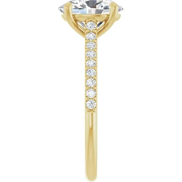 Accented Infinity-Inspired Engagement Ring Image 4 Hudson Valley Goldsmith New Paltz, NY