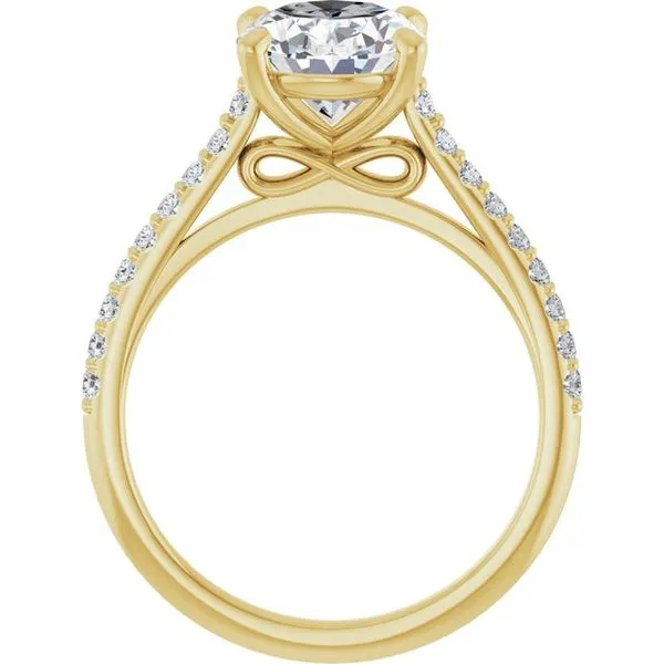 Accented Infinity-Inspired Engagement Ring Image 2 J. Thomas Jewelers Rochester Hills, MI