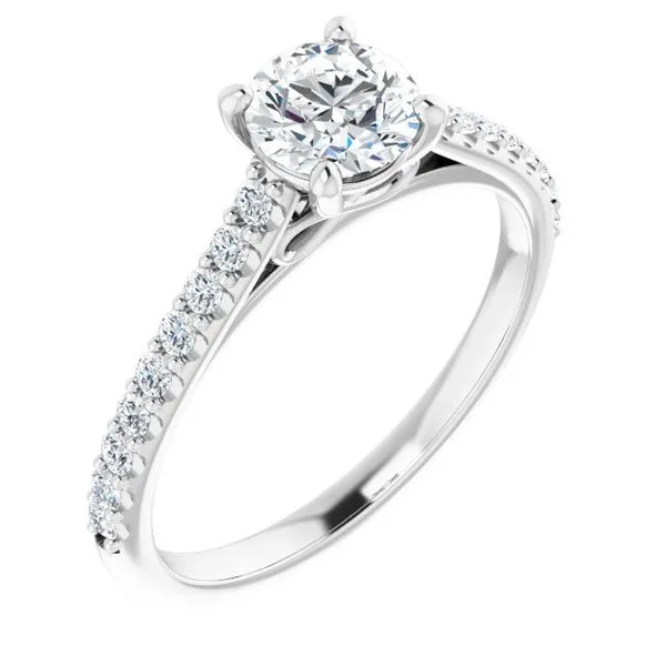 Accented Infinity-Inspired Engagement Ring Don's Jewelry & Design Washington, IA