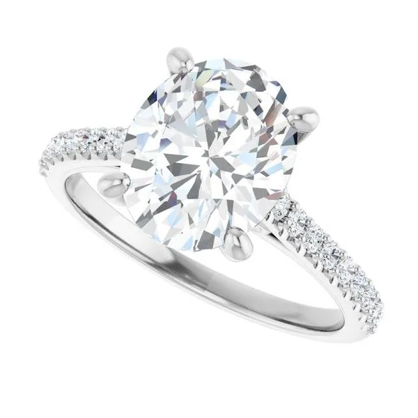 Accented Infinity-Inspired Engagement Ring Image 5 JF Jones Jewelers Rochester, NY