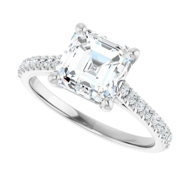 Accented Infinity-Inspired Engagement Ring Image 5 Northwood Jewelers Northwood, OH