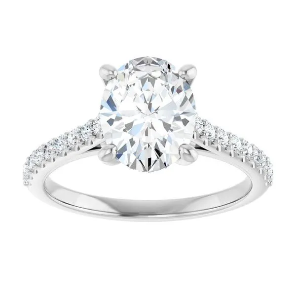 Accented Infinity-Inspired Engagement Ring Image 3 JF Jones Jewelers Rochester, NY