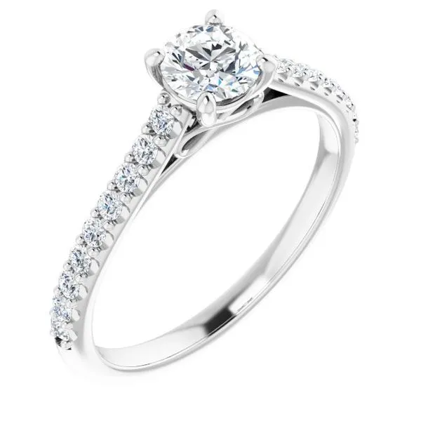 Accented Infinity-Inspired Engagement Ring Michael Szwed Jewelers Longmeadow, MA