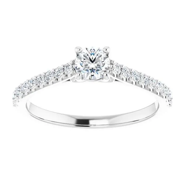 Accented Infinity-Inspired Engagement Ring Image 3 Raleigh Diamond Fine Jewelry Raleigh, NC