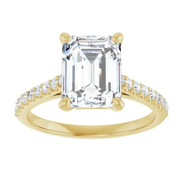 Accented Infinity-Inspired Engagement Ring Image 3 J. Thomas Jewelers Rochester Hills, MI