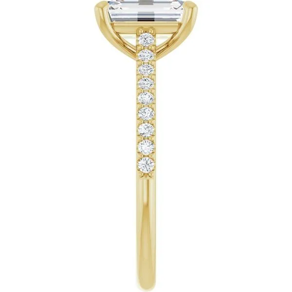 Accented Infinity-Inspired Engagement Ring Image 4 Hudson Valley Goldsmith New Paltz, NY