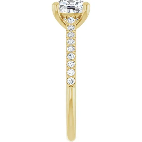 Accented Infinity-Inspired Engagement Ring Image 4 Hudson Valley Goldsmith New Paltz, NY