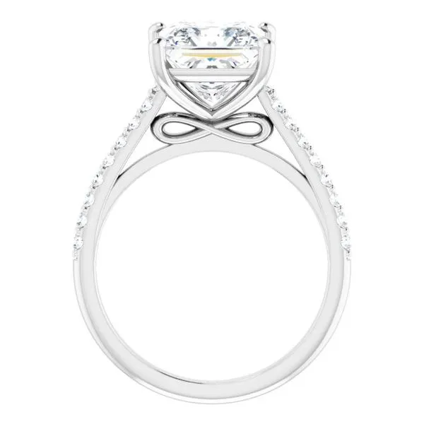 Accented Infinity-Inspired Engagement Ring Image 2 Don's Jewelry & Design Washington, IA