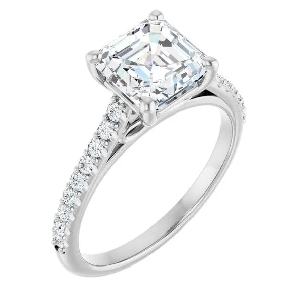 Accented Infinity-Inspired Engagement Ring Raleigh Diamond Fine Jewelry Raleigh, NC