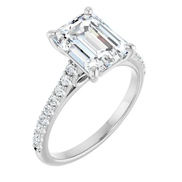 Accented Infinity-Inspired Engagement Ring Clater Jewelers Louisville, KY