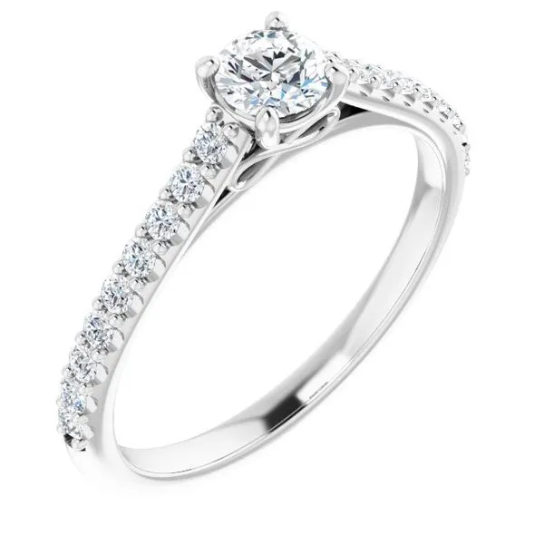 Accented Infinity-Inspired Engagement Ring J. Thomas Jewelers Rochester Hills, MI