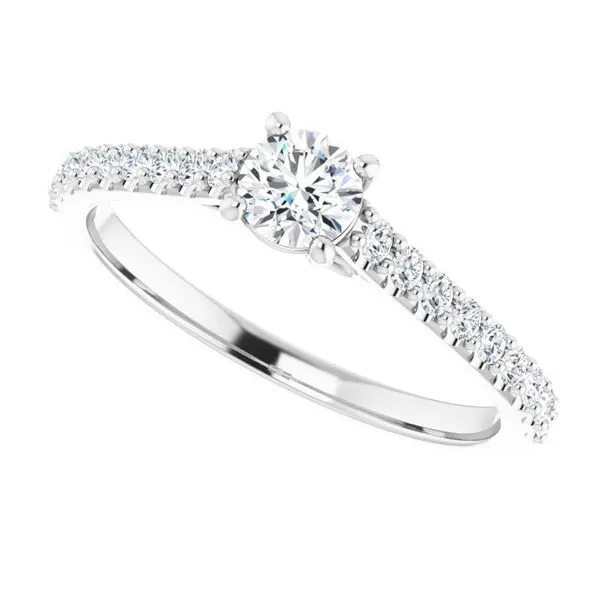 Accented Infinity-Inspired Engagement Ring Image 5 Raleigh Diamond Fine Jewelry Raleigh, NC