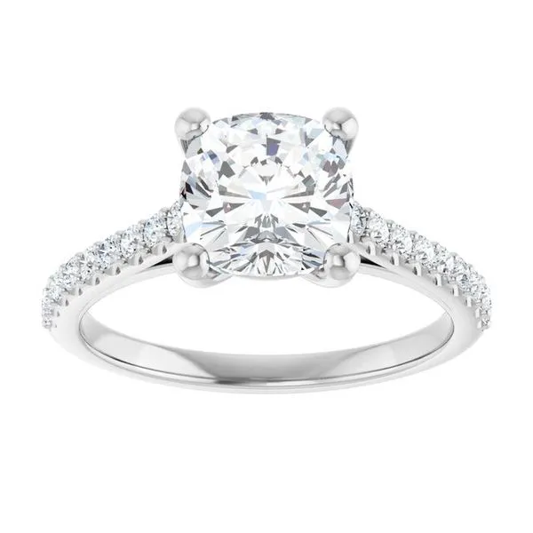Accented Infinity-Inspired Engagement Ring Image 3 Clater Jewelers Louisville, KY