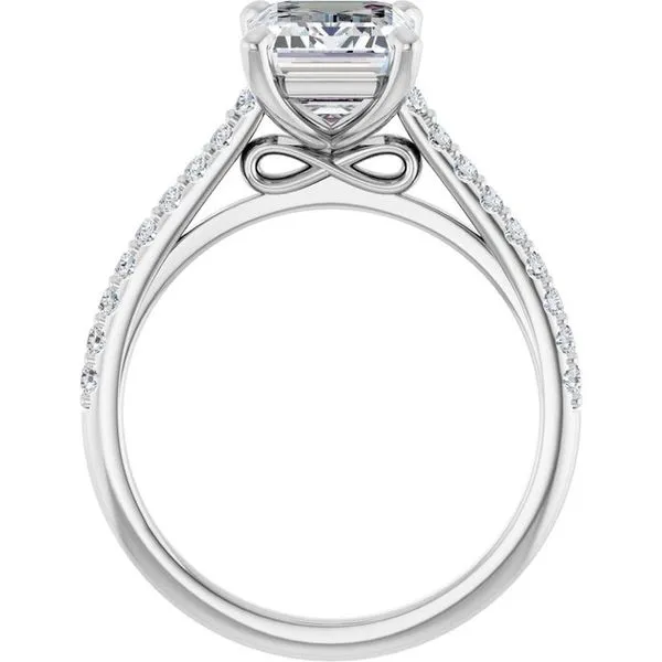 Accented Infinity-Inspired Engagement Ring Image 2 Raleigh Diamond Fine Jewelry Raleigh, NC