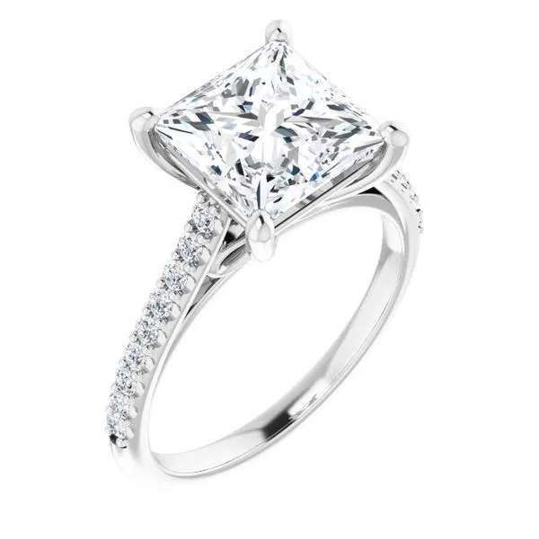 Accented Infinity-Inspired Engagement Ring Don's Jewelry & Design Washington, IA
