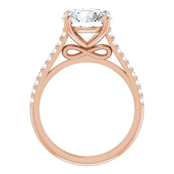 Accented Infinity-Inspired Engagement Ring Image 2 JF Jones Jewelers Rochester, NY