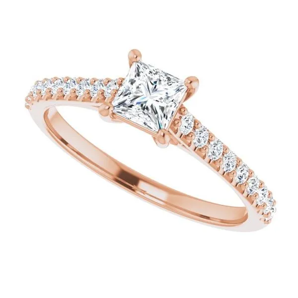 Accented Infinity-Inspired Engagement Ring Image 5 Hudson Valley Goldsmith New Paltz, NY