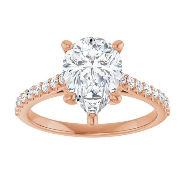 Accented Infinity-Inspired Engagement Ring Image 3 Hudson Valley Goldsmith New Paltz, NY