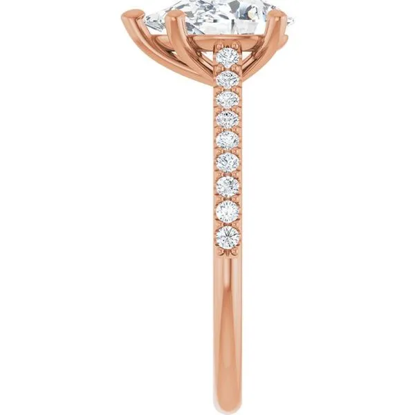 Accented Infinity-Inspired Engagement Ring Image 4 Hudson Valley Goldsmith New Paltz, NY