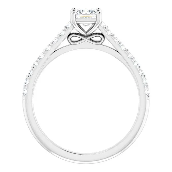 Accented Infinity-Inspired Engagement Ring Image 2 Raleigh Diamond Fine Jewelry Raleigh, NC