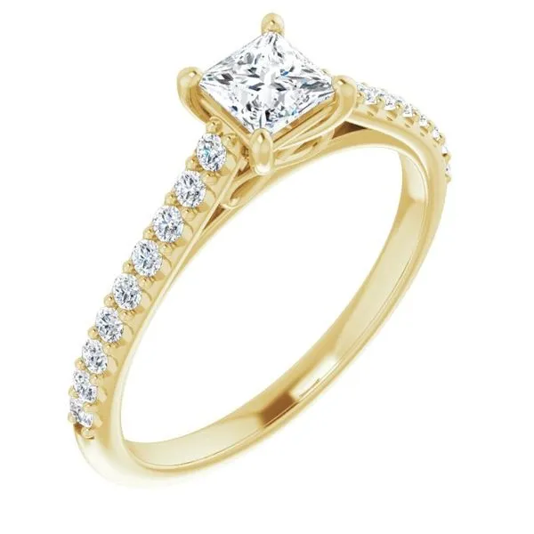 Accented Infinity-Inspired Engagement Ring J. Thomas Jewelers Rochester Hills, MI